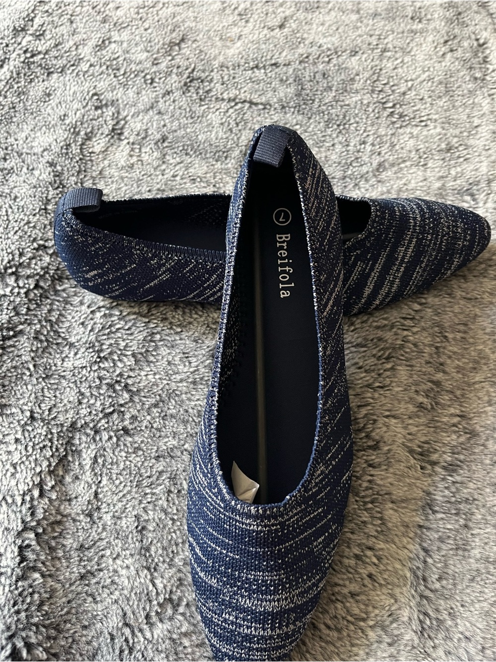 BREIFOLA knit pointed toe flats sneakers size 7